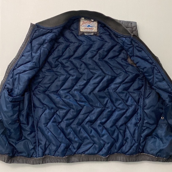 Jack and Jones Puffer Vest Chevron Quilted Nylon Grey Size M - Picture 13 of 17